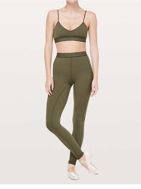 Lululemon Principal Dancer Golden Lining Tight - Color: Armory